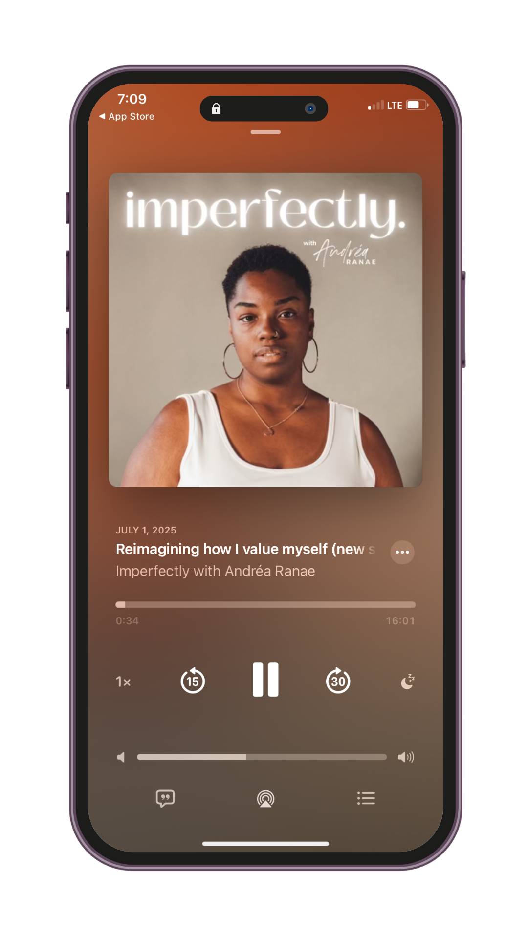 iPhone mockup of The Andréa Ranae Show Podcast